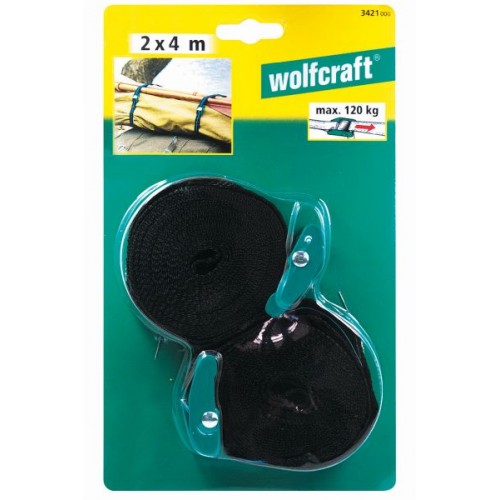 Затискач для стрічки Wolfcraft 4 м/120 кг - з пружинними пряжками [2 шт.] фото 1
