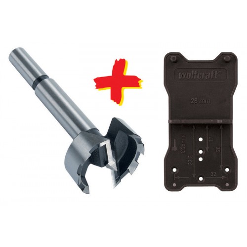 Свердло Forstner 35/90 Wolfcraft + шаблон