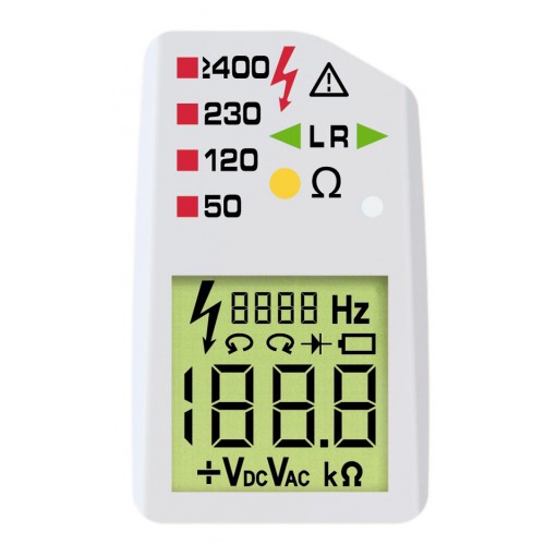 Цифровий двополюсний індикатор напруги Duspol BENNING LCD 12-1000V AC 12-1200V DC CAT IV 600V CAT III 1000V IP65 фото 1