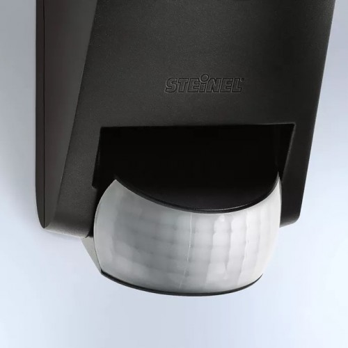 Фасадний світильник з датчиком руху та сутінків Steinel L 585 S PIR max.60W E27 IP44 IK03 230V чорний / скло / пластик - фото 2