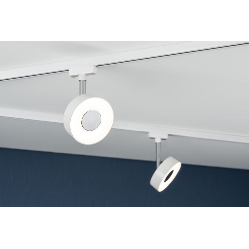 Рейковий прожектор URail CIRCLE LED DIM 5W 220lm 2700K 230V матовий білий / металевий - фото 1