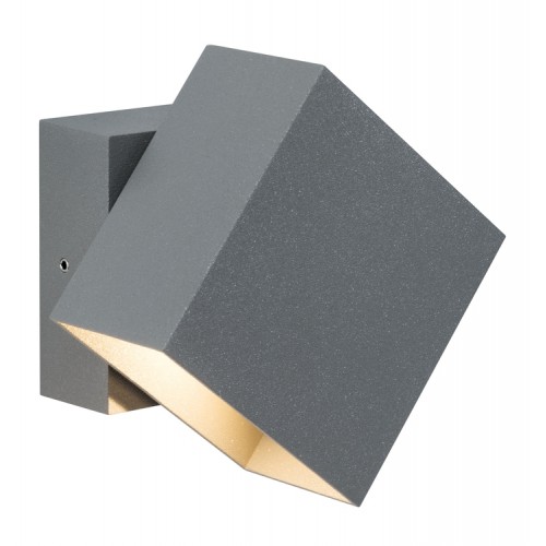 Світлодіодний фасадний світильник CYBO 2x3.5W 2700K 355lm IP65 100x100mm 230V сірий / алюміній - фото 2