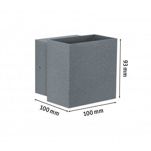 Світлодіодний фасадний світильник CYBO 2x3.5W 2700K 355lm IP65 100x100mm 230V сірий / алюміній - фото 4