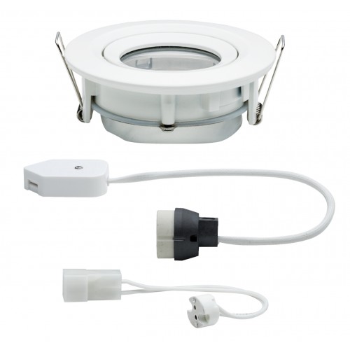 Вбудований світильник NOVA LED DIM, поворотний, GU10, макс. 35 Вт, 93 мм, IP65, 230 В, матовий білий / алюміній - фото 1
