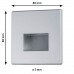 Світильник для сходів EDGE LED квадратний 1x1.2W 50lm 2700K 230V матовий хром / пластик