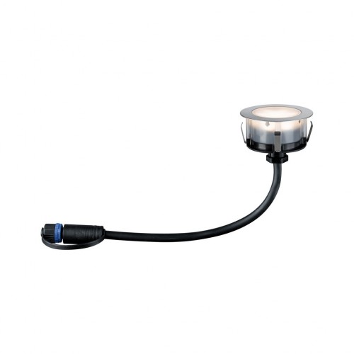Вбудований світильник Plug & Shine FLOOR ECO круглий 2W 3000K IP67 24V срібний / нержавіюча сталь