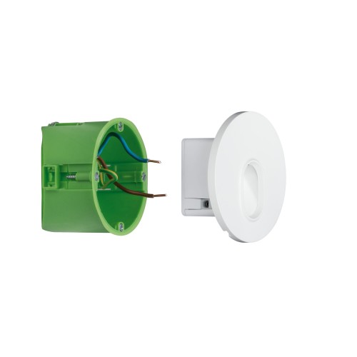 Світильник для сходів НАСТІННИЙ LED круглий 1.1W 65 lm 2700K 230V білий / пластик фото 2