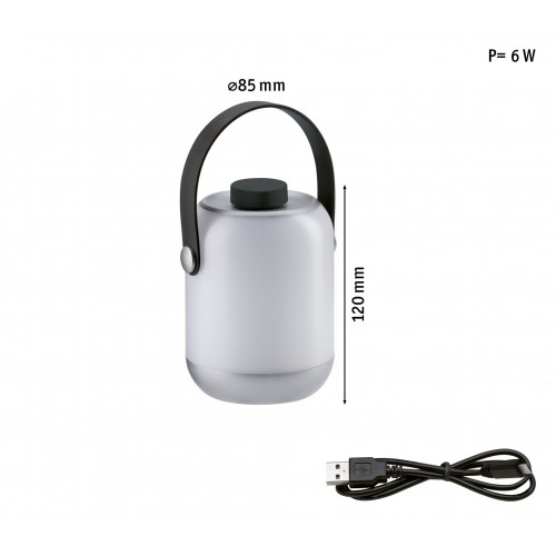 Настільна туристична лампа CLUTCH IP44 1.6W 3000K 5V USB DIM сірого кольору/пластик фото 5