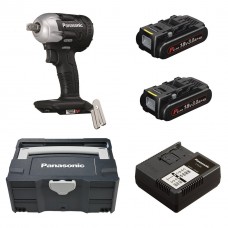 Ударний гайковерт 18V Panasonic EY75A8 1/2 дюйма + систейнер + 2 акумулятори 3.0Ah + зарядний пристрій