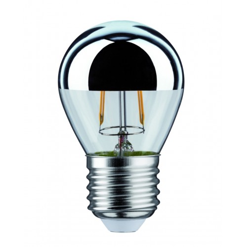Світлодіодне джерело світла Дзеркало-крапля 2.6W 230V 200lm E27 2700K Срібний фото 1