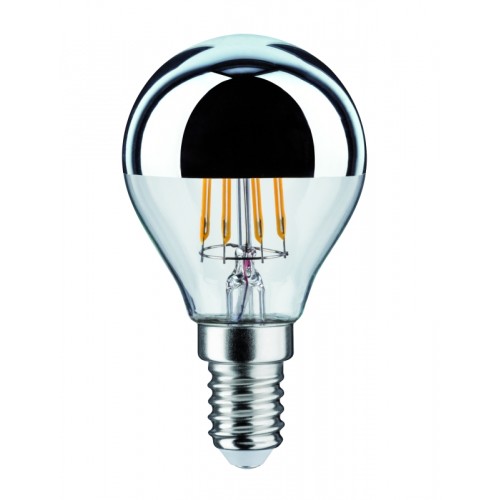 Світлодіодне джерело світла Дзеркало-крапля 4.8W 230V 400lm E14 2700K Сріблясте димування фото 1