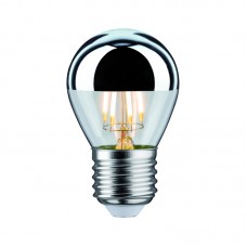 Світлодіодне джерело світла Дзеркало-крапля 4.8W 230V 400lm E27 2700K Сріблясте димування