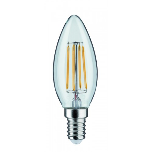Світлодіодне джерело світла Свічка 4.8W 230V E14 470lm 2700K прозоре фото 1