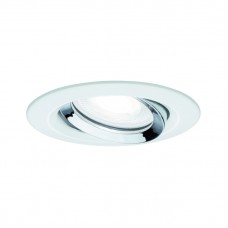 Вбудований світильник NOVA PLUS LED DIM з поворотним механізмом GU10 6W 470lm 93mm 4000K IP65 230V білий матовий / хромований