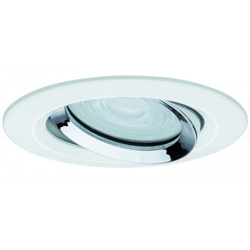 Вбудований світильник NOVA PLUS LED DIM з поворотним механізмом GU10 6W 470lm 93mm 4000K IP65 230V білий матовий / хромований - фото 1