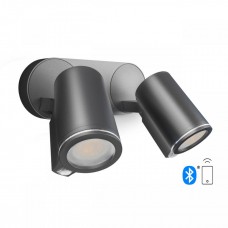 Фасадний світильник з двома датчиками руху та сутінків SPOT DUO SC Bluetooth Mesh PIR 2x7W 1024lm 3000K IP44 IK03 230V антрацит / алюміній