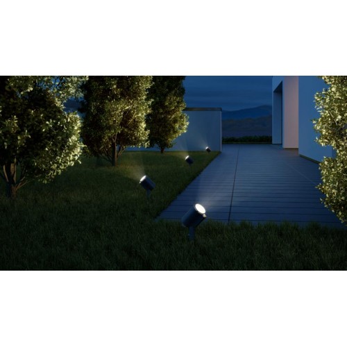 Садовий світильник без датчика руху SPOT Garden 6.7W 512lm 3000K IP44 IK03 230V антрацит / алюміній - фото 1