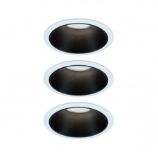 Світлодіодний вбудований світильник COLE COIN 3-STEP DIM 3x6W 470lm 2700K IP44 230V білий / матово-чорний