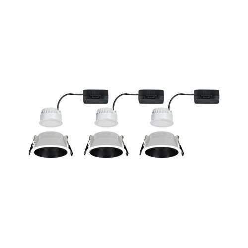 Світлодіодний вбудований світильник COLE COIN 3-STEP DIM 3x6W 470lm 2700K IP44 230V білий / матово-чорний фото 1