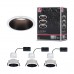 Світлодіодний вбудований світильник COLE COIN 3-STEP DIM 3x6W 470lm 2700K IP44 230V білий / матово-чорний