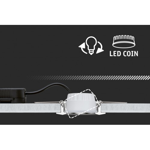 Світлодіодний вбудований світильник COLE COIN 3-STEP DIM 3x6W 470lm 2700K IP44 230V білий / матово-чорний фото 7