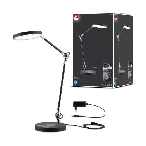 Настільна лампа NUMIS QI LED 11W 2700K-6500K 1000lm DIM + індуктивна зарядка 230V чорна / алюмінієва фото 7