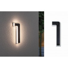 СОНЯЧНИЙ LED фасадний світильник для будинку номер 1 3000K IP44 зі змінною батареєю / чорний