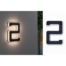 СОНЯЧНИЙ LED фасадний світильник для будинку номер 2 3000K IP44 зі змінною батареєю / чорний