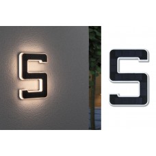 СОНЯЧНИЙ LED фасадний світильник для будинку номер 5 3000K IP44 зі змінною батареєю / чорний
