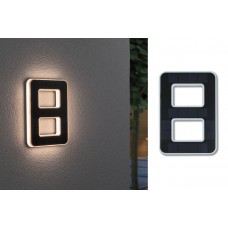 СОНЯЧНИЙ LED фасадний світильник для будинку номер 8 3000K IP44 зі змінною батареєю / чорний
