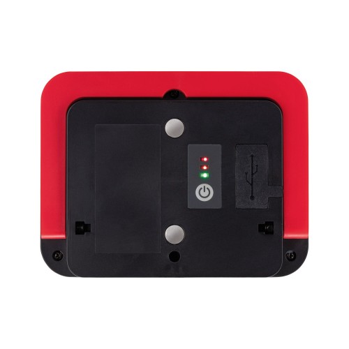 Світлодіодний робочий ліхтар, акумуляторний, DIM 5W USB, 440lm IP65 6500K DC5V, чорний/червоний, пластик фото 1
