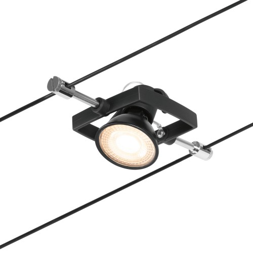 Mac II max 5x10W GU5.3 12V DC кабельна система 2 x 5 метрів чорного матового/хромованого кольору фото 3