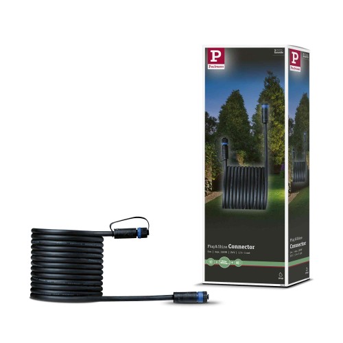 З'єднувальний кабель Plug & Shine 5 м, 1 вхід-1 вихід, IP68, 24 В, чорний/пластиковий - фото 5