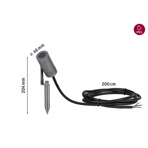 Садовий прожектор RADIX LED 5.5W 550lm 3000K IP65 230V сірий / алюмінієвий - фото 4