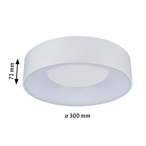 Стельовий світильник CASCA LED 16W 1400lm круглий 300mm 2700/4000/6500K IP44 230V білий / пластик фото 5