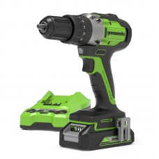 Дриль-шуруповерт 24V GD24DD60K2 Greenworks набір, зарядний пристрій + акумулятор 2Ah + кейс