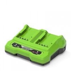 Зарядний пристрій Greenworks G24X2UC2 з двома слотами 24 В 2 А
