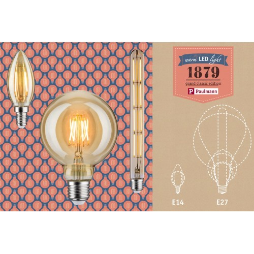 Світлодіодна лампа BigDrop filament 400lm E27 1800K золота 7W подвійна спіраль 230V - фото 3