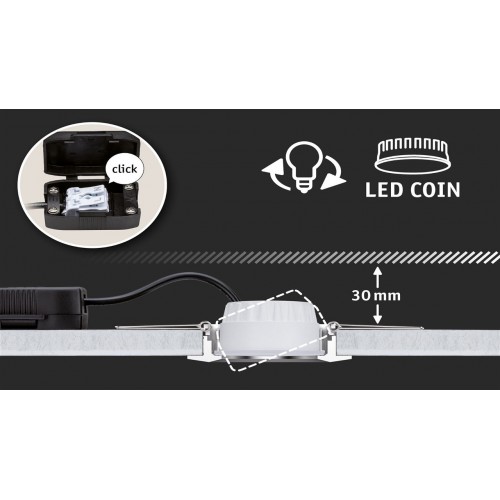 Джерело світла NOVA COIN LED 3-STEP DIM 6W 530lm 50mm 4000K 230V сатинова/пластикова - фото 3