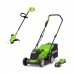 24V газонокосарка Greenworks + тример GD24LM33LT25K4 зарядний пристрій + акумулятор 4 Ah