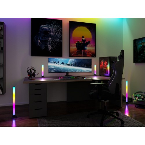 Комплект світлодіодних стрічок 2x60 см LIGHTBAR DYNAMIC RGB з пультом дистанційного керування 2x1 Вт 230 / 5 В постійного струму - фото 4