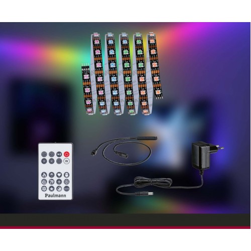 Комплект DYNAMIC LED RGB+ стрічки 3W 1.5M IP20 60LED/м 5VA 230V/12V DC біла/пластик фото 1
