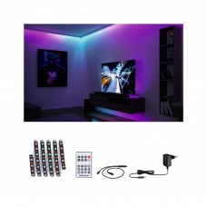 Комплект DYNAMIC LED RGB+ стрічки 3W 1.5M IP20 60LED/м 5VA 230V/12V DC біла/пластик