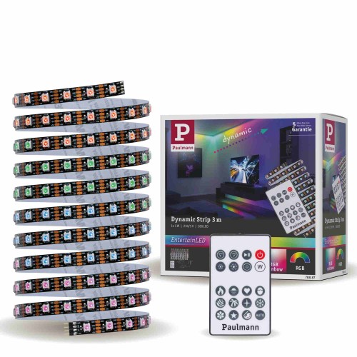 Комплект DYNAMIC LED RGB+ стрічки 5W 3M IP20 60LED/м 10VA 230V/12V DC біла/пластикова фото 9