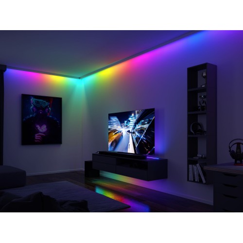 Комплект DYNAMIC LED RGB+ стрічки 5W 3M IP20 60LED/м 10VA 230V/12V DC біла/пластикова фото 3