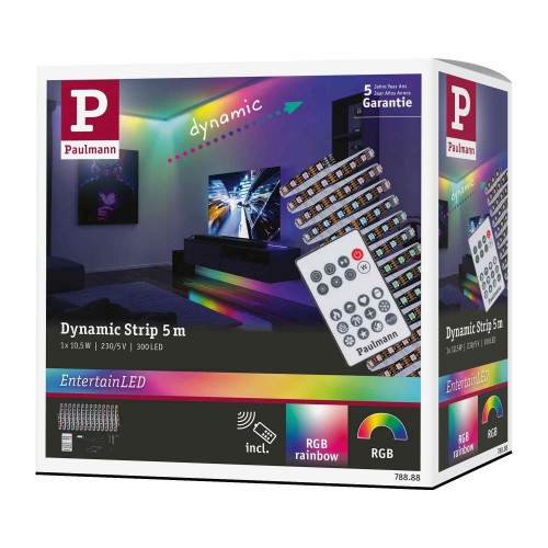 Комплект DYNAMIC LED RGB+10.5W 5M IP20 60LED/м 15VA 230V/12V DC білий/пластик фото 6