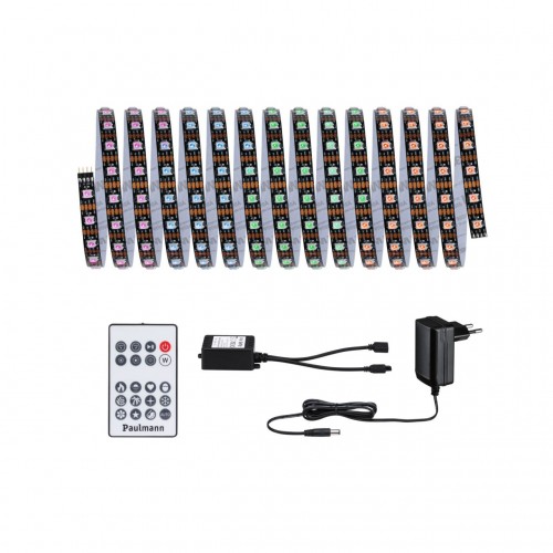 Комплект DYNAMIC LED RGB+10.5W 5M IP20 60LED/м 15VA 230V/12V DC білий/пластик фото 1
