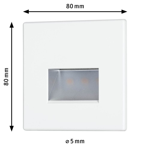 Світильник для сходів EDGE LED квадратний 1x1.2W 50lm 2700K 230V матовий білий / пластик фото 4