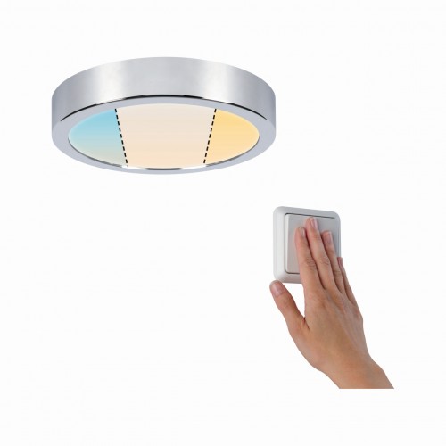Стельовий світильник AVIAR LED DIM 13W 1050lm круглий 220 мм 2700-6500K IP44 230V хром/пластик фото 3