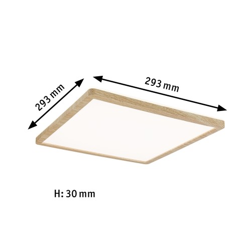Стельовий світильник ATRIA Wood Backlight 16W 293X293 1600lm 3000K IP44 230V під дерево / пластик - фото 5